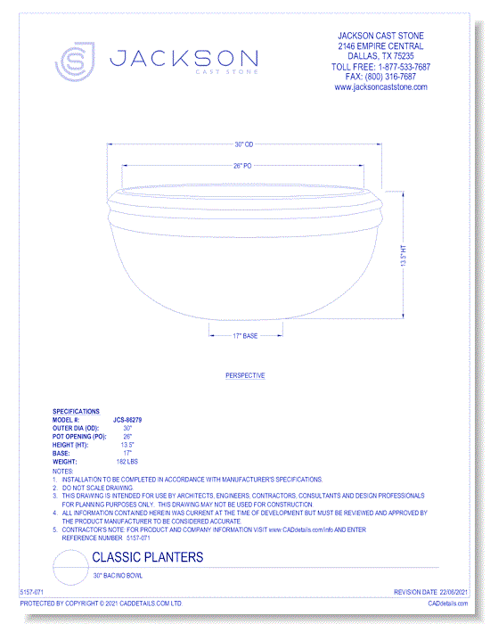 30" Bacino Bowl