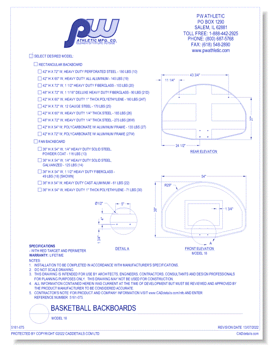 Basketball Backboard: Model 18