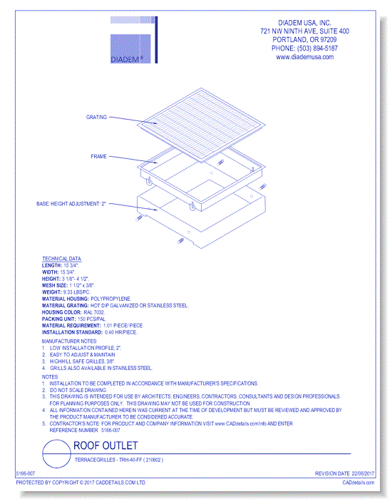 TerraceGrilles - TRH-40-FF ( 210602 )