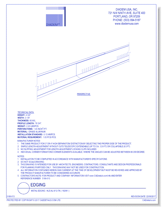 Metal Edging - KLS-AL-8/12-TK ( 162061 )