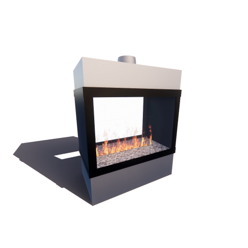 Enlight: 7' See Thru Fireplace (20, 24, 30, 36, 48, 60 Inch Glass Heights)
