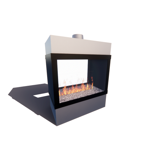 Enlight: 3' See Thru Fireplace (20, 24, 30, 36, 48, 60 Inch Glass Heights)