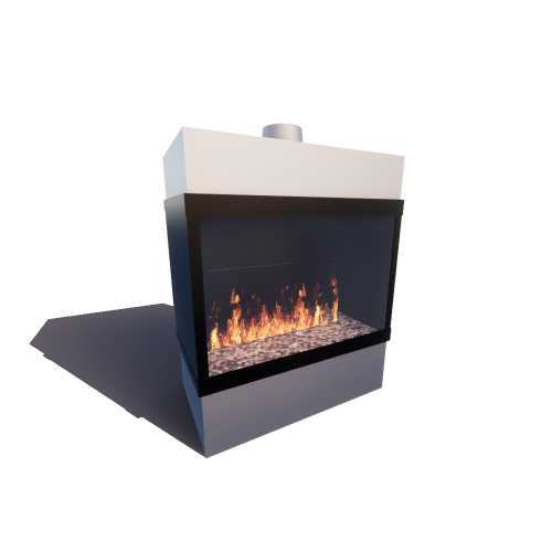 Enlight: 3' Single Sided Fireplace (20, 24, 30, 36, 48, 60 Inch Glass Heights)