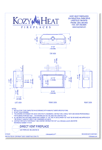 Gas Fireplace: Bellingham 44