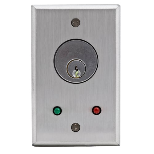 CAD Drawings Camden Door Controls CM-1100 & CM-2000 Series: Flush Mount Key Switches - Cast Aluminum Faceplate