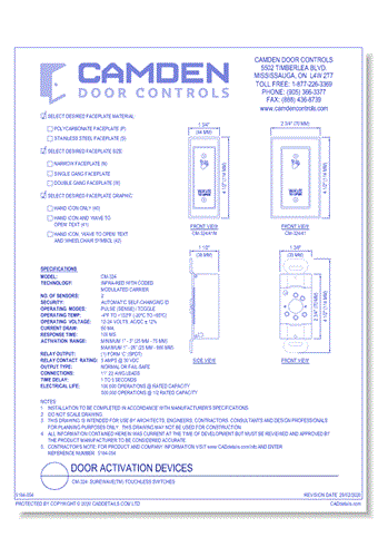CM-324: SureWave(tm) Touchless Switches