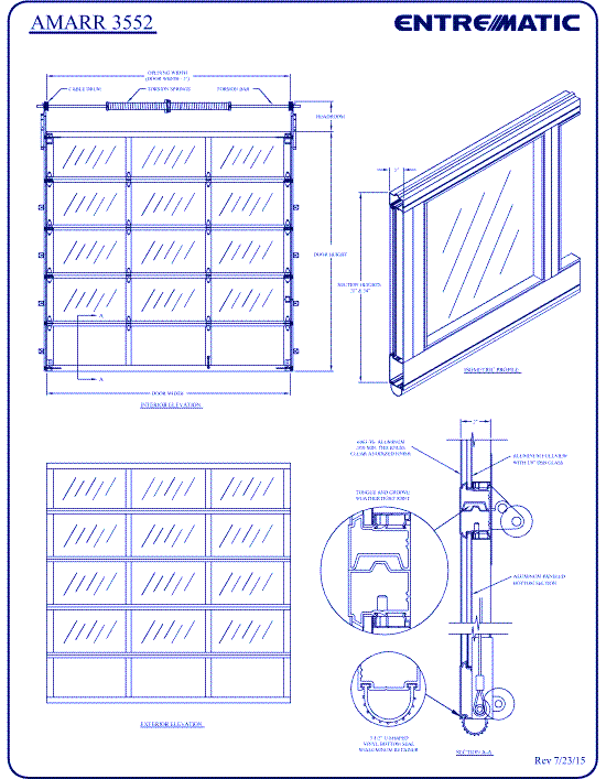 Amarr 3552: Heavy-Duty Aluminum Full View