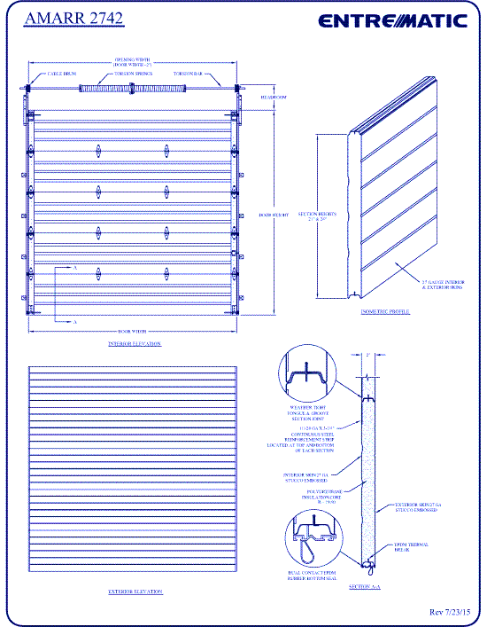 Amarr  2742: Energy Efficient Heavy-Duty Polyurethane Insulated