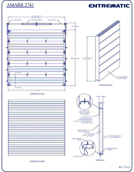 Amarr 2741: Energy Efficient Medium-Duty Polyurethane Insulated