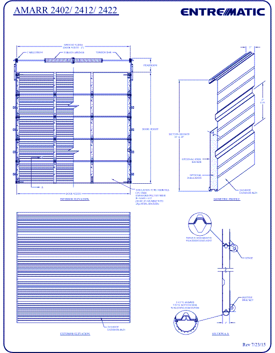 Amarr 2402 Series: Heavy-Duty Ribbed Panel Steel