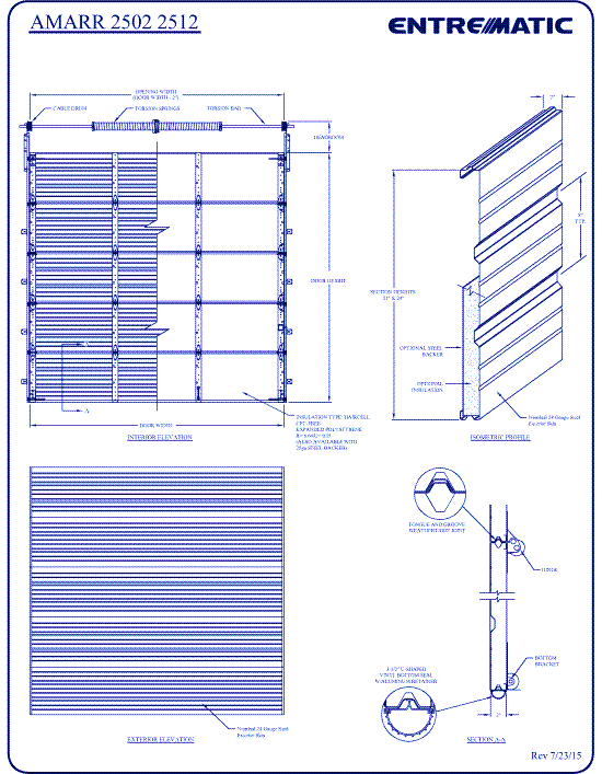 Amarr 2502 Series: Medium-Duty Ribbed Panel Steel