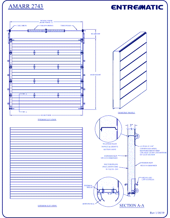 Amarr 2743: 3 Inch Energy Efficient Super-Duty Polyurethane Insulated