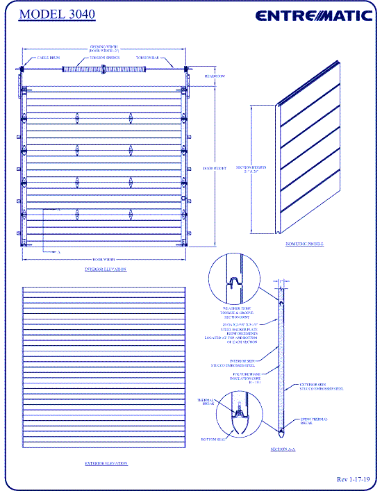 Amarr 3040: 1 Inch Medium-Duty Polyurethane Insulated