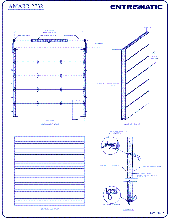 Amarr 2732: 2 Inch Medium-Duty Polystyrene Insulated