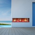 View Outdoor Flare Vent Free Left Corner - Modern Outdoor Fireplaces