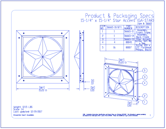 Gate Hardware Ornamental Gate Accent Star Ga Star Caddetails Gate Hardware Ornamental Gate Accent Star Ga Star Caddetails