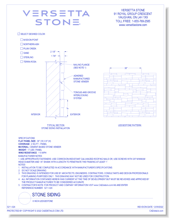 Stone Siding: Ledgestone (6 color options)