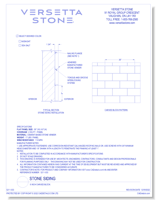 Stone Siding: Carved Block (2 color options)