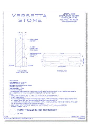 Stone Trim and Block Accessories: Flat Panel