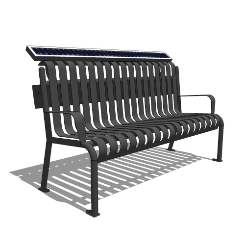 Sun Charge Systems: Uptown Charging Bench - South Facing