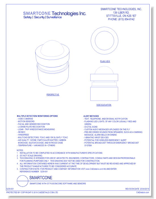 SmartCone with IoT FusionCore Software and Sensors