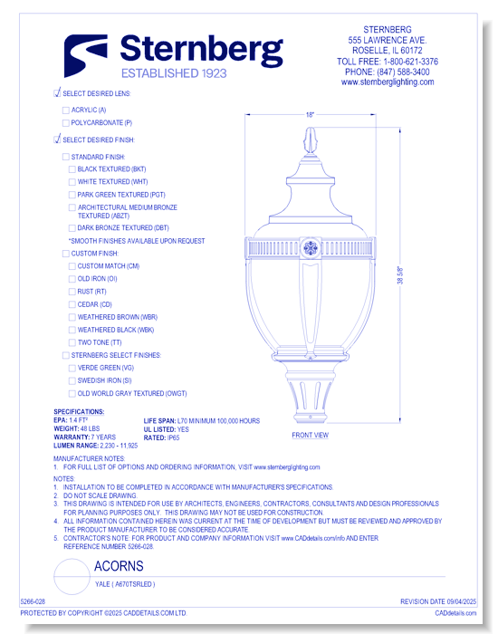 Yale ( A670TSRLED )