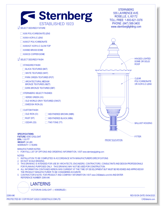 Victorian Gaslight ( I 6590SRLED )
