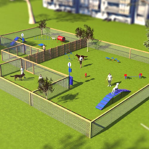 Combination Course Small Dog Area 6 Pieces BARK CMBKIT CADdetails combination-course-small-dog-area-6-pieces-bark-cmbkit-caddetails