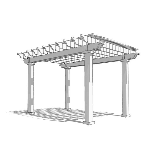 Villa: 16' W x 12' P Freestanding Villa Pergola