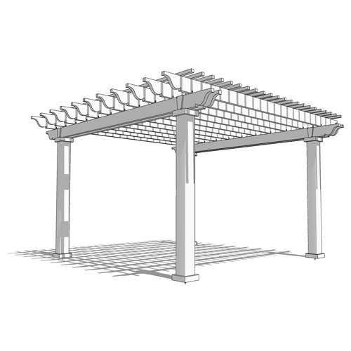 Villa: 16' W x 16' P Freestanding Villa Pergola