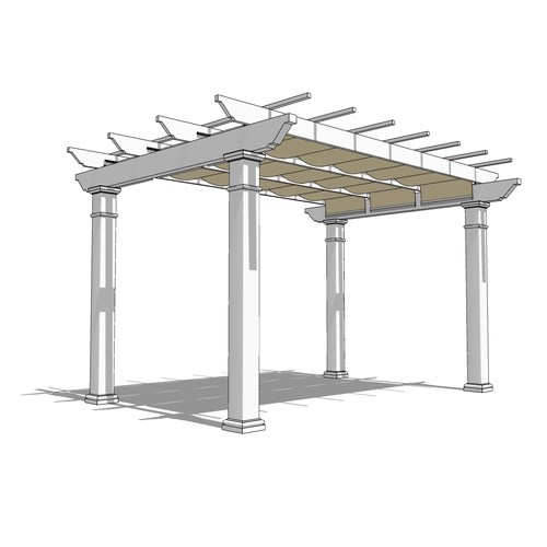 Trex Pergola + ShadeTree: 12' W x 16' P Freestanding Trex Pergola + ShadeTree Canopy