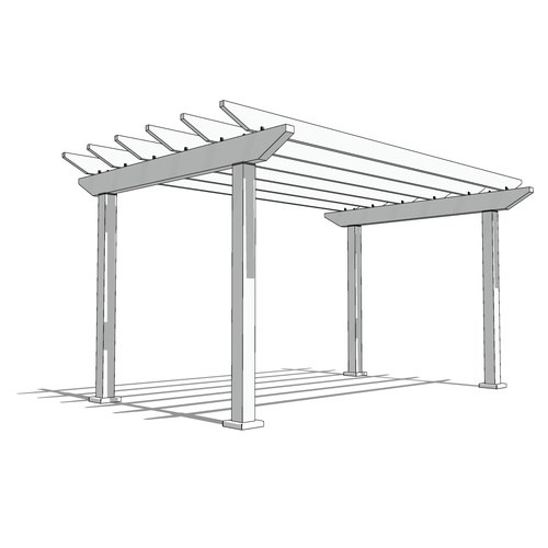 Trex Pergola Retreat: 12' W x 18' P Freestanding Trex Pergola Retreat