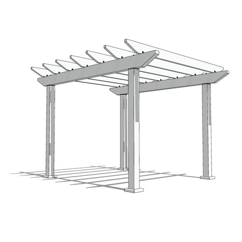 Trex Pergola Retreat: 14' W x 12' P Freestanding Trex Pergola Retreat