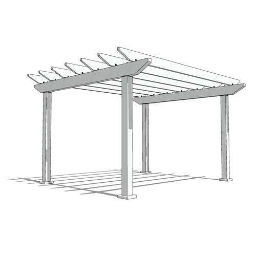 Trex Pergola Retreat: 14' W x 16' P Freestanding Trex Pergola Retreat