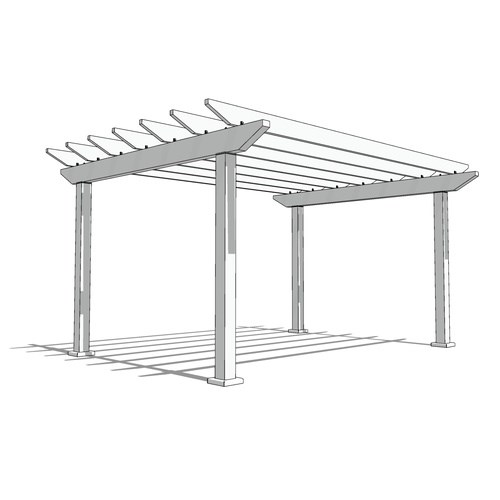 Trex Pergola Retreat: 14' W x 18' P Freestanding Trex Pergola Retreat