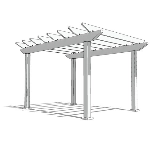 Trex Pergola Retreat: 16' W x 12' P Freestanding Trex Pergola Retreat