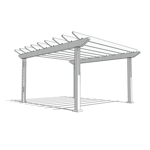 Trex Pergola Retreat: 18' W x 16' P Freestanding Trex Pergola Retreat