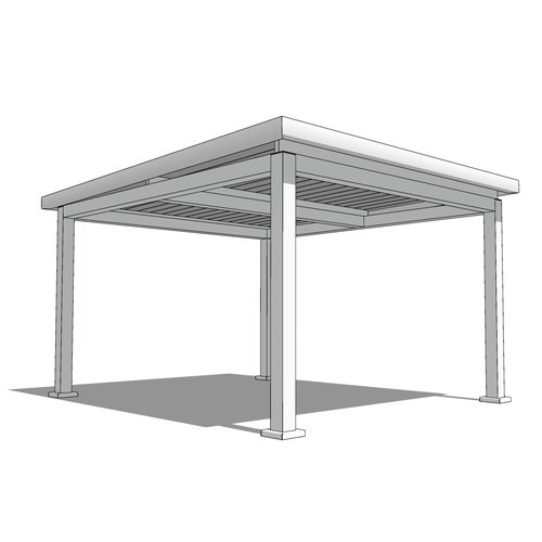 Trex Pergola Pavilion: 12' W x 14' P Freestanding Trex Pergola Pavilion