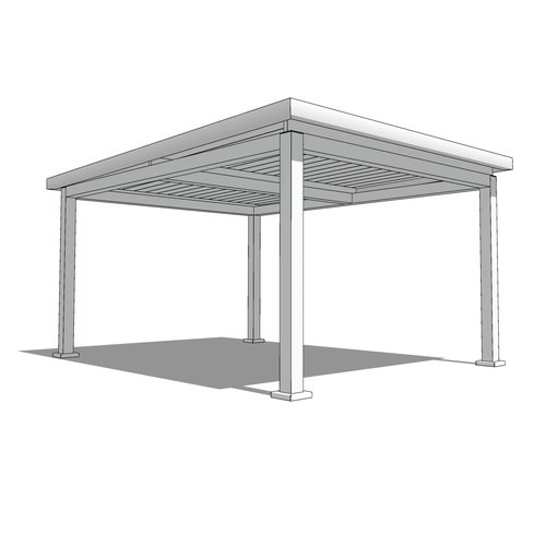 Trex Pergola Pavilion: 12' W x 18' P Freestanding Trex Pergola Pavilion