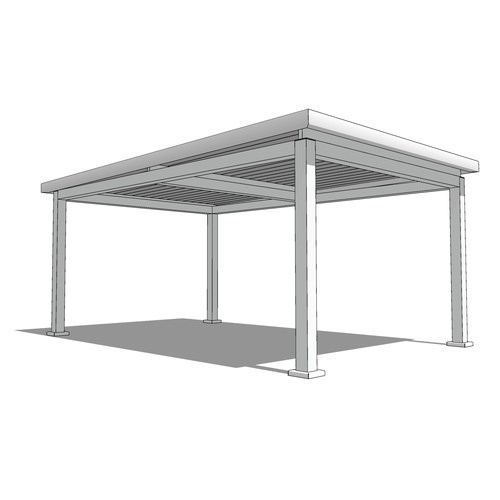 Trex Pergola Pavilion: 14' W x 12' P Freestanding Trex Pergola Pavilion