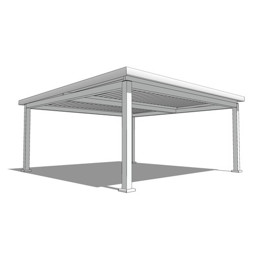 Trex Pergola Pavilion: 18' W x 18' P Freestanding Trex Pergola Pavilion