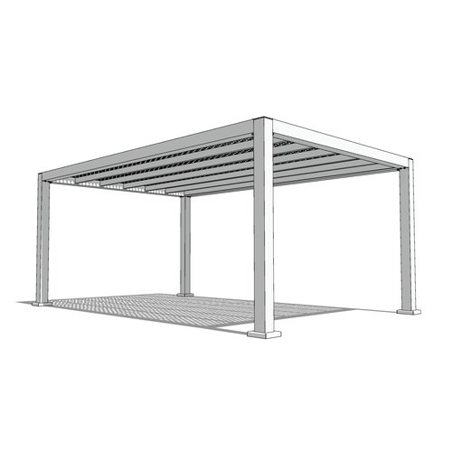 Trex Pergola Shadow: 12' W x 18' P Freestanding Trex Pergola Shadow