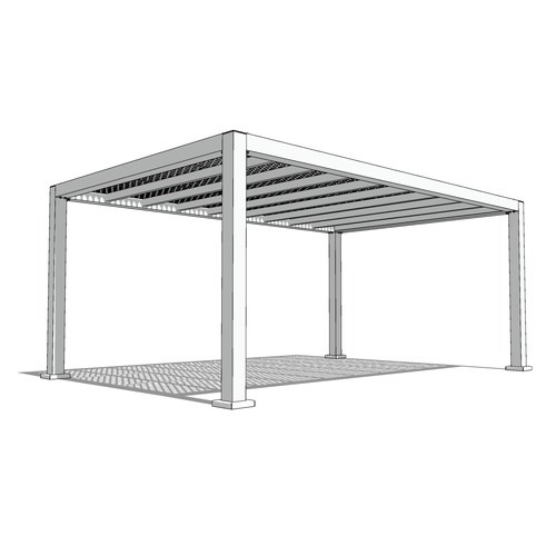 Trex Pergola Shadow: 18' W x 12' P Freestanding Trex Pergola Shadow