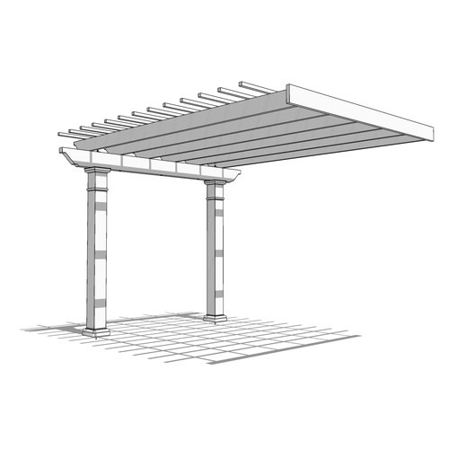 Trex Pergola: 12' W x 14' P Attached Trex Pergola