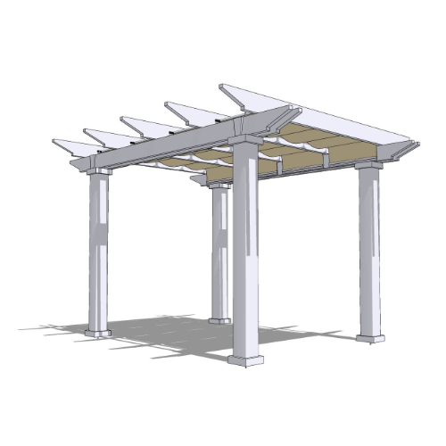 Marquis: 14' - 8" W X 12' P Freestanding Marquis Shade Structure