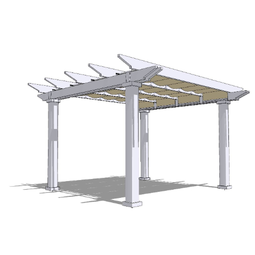 Marquis: 14' - 8" W X 16' P Freestanding Marquis Shade Structure