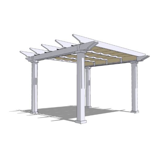 Marquis: 14' - 8" W X 20' P Freestanding Marquis Shade Structure