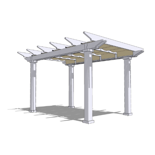 Marquis: 16' - 8" W X 12' P Freestanding Marquis Shade Structure