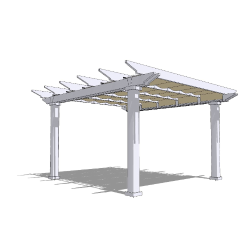 Marquis: 16' - 8" W X 16' P Freestanding Marquis Shade Structure