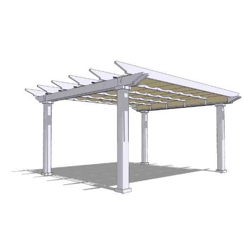 Marquis: 16' - 8" W X 20' P Freestanding Marquis Shade Structure